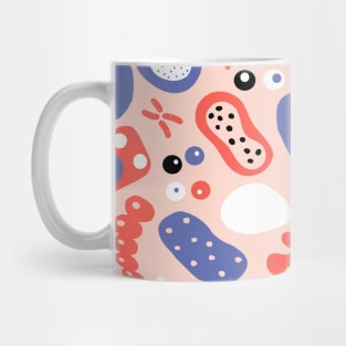 Biology pattern with microbes and bacteria cells Mug